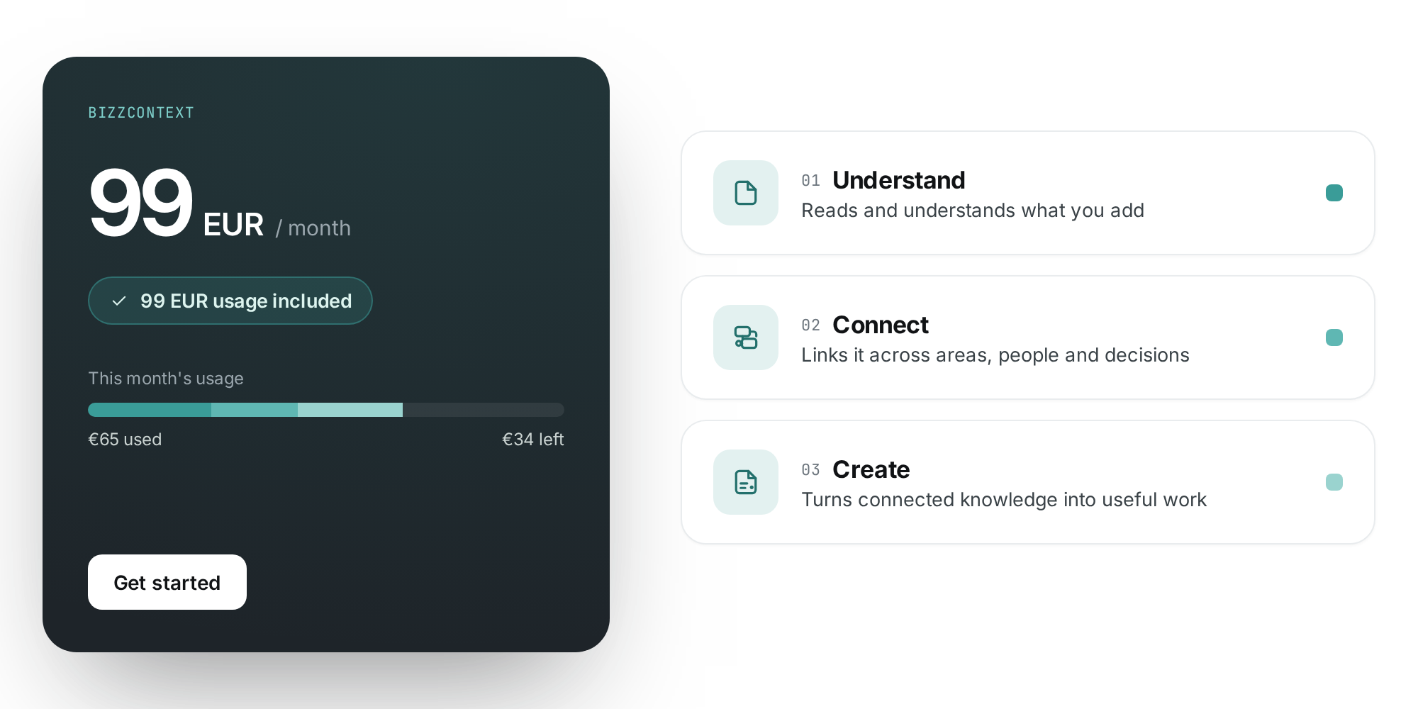 Understanding, connecting and creating from company knowledge